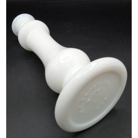 EO Brody Co White Milk Glass Candlestick Flower Bud Vase M-118 Vintage 8 Inch - Picture 16 of 16
